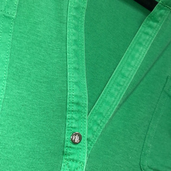 Ralph Lauren Green Low Cut Shirt - Picture 3 of 7